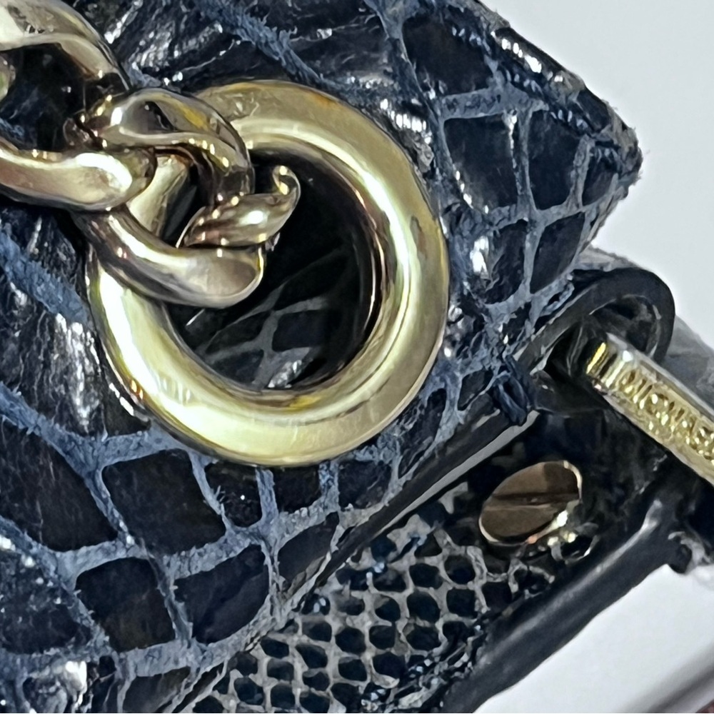 Michael Kors Jet Set Blue Python Embossed Leather… - image 7